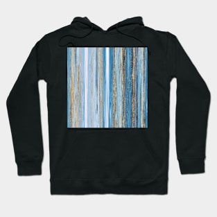 pastel blue turquoise white gold abstract striped pattern Hoodie